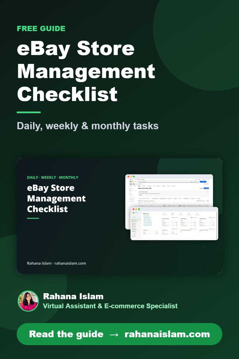 eBay Store Management Checklist: Daily, weekly & monthly tasks