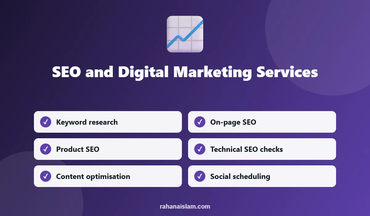 SEO and digital marketing services for small businesses and online stores