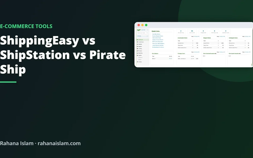 ShippingEasy vs ShipStation vs Pirate Ship comparison