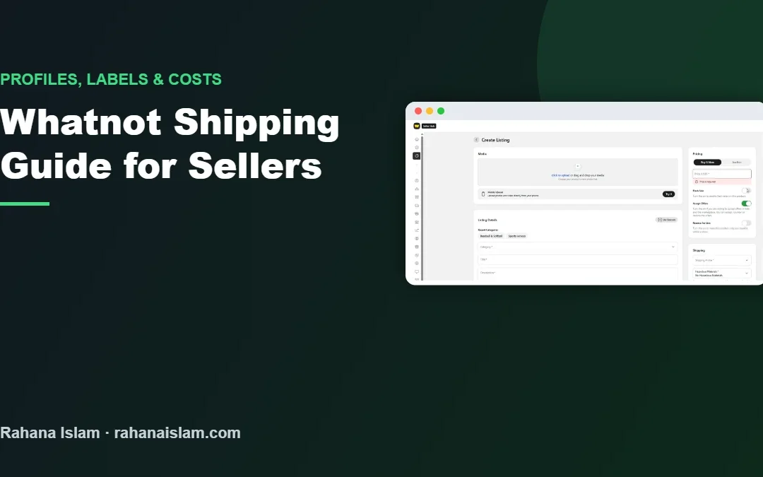 Whatnot Shipping Guide for Sellers