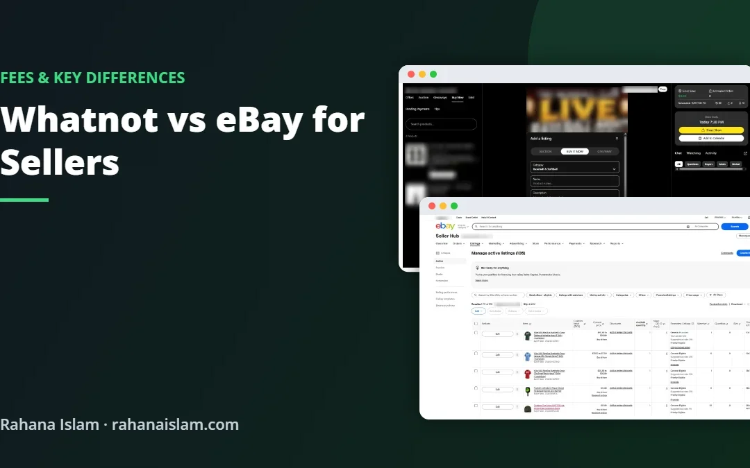 Whatnot vs eBay for sellers comparison